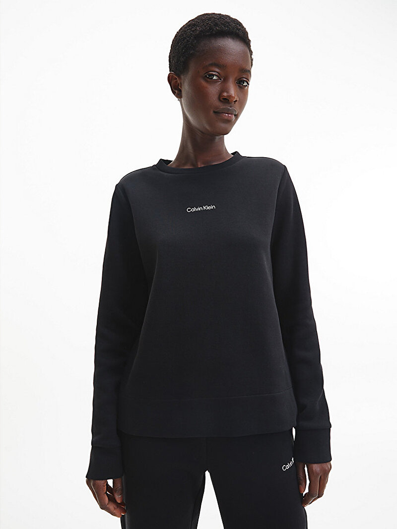 Calvin Klein Siyah Renkli Kadın Geri Dönüştürülmüş Polyester Sweatshirt