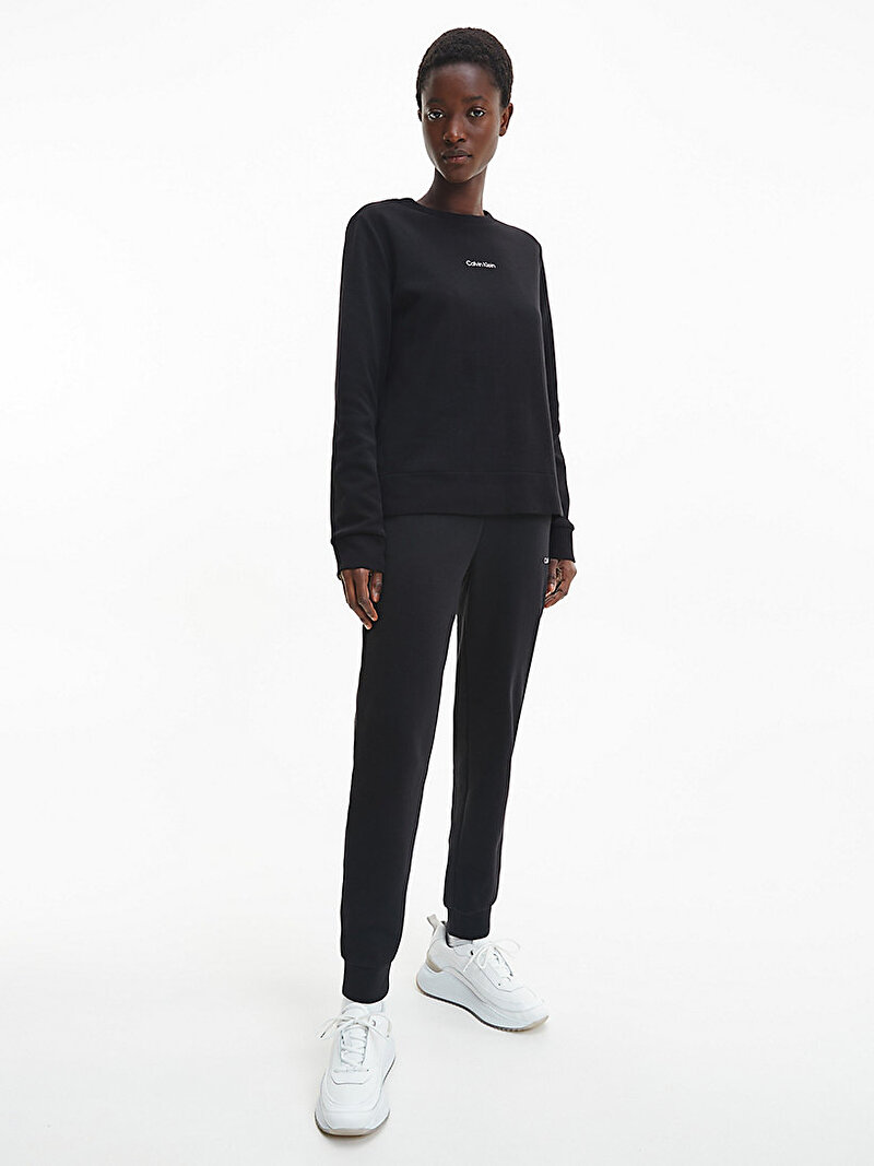 Calvin Klein Siyah Renkli Kadın Geri Dönüştürülmüş Polyester Sweatshirt