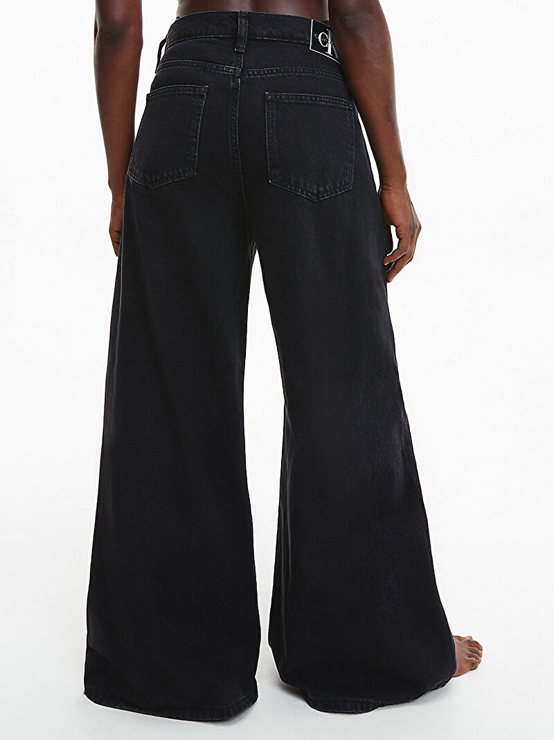Calvin Klein Siyah Renkli Kadın Low Rise Loose Jean Pantolon