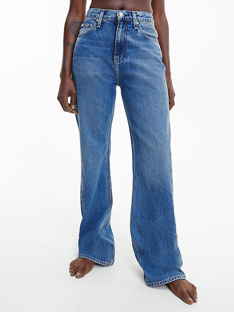 Calvin Klein Mavi Renkli Kadın Otantik Bootcut Jean Pantolon