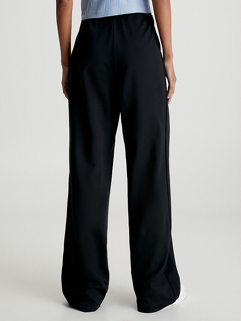 Calvin Klein Siyah Renkli Kadın Milano Jersey Wide Leg Eşofman Altı