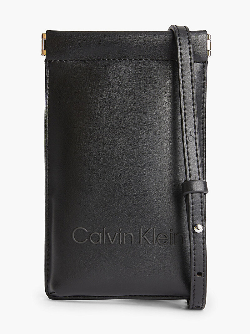 Calvin Klein Siyah Renkli Kadın Geri Dönüştürülmüş Crossbody Telefon Çantası