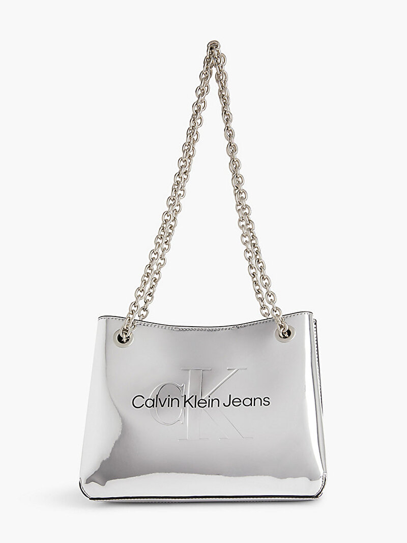 Calvin Klein Gri Renkli Kadın Çok Yönlü Gümüş Omuz Çantası