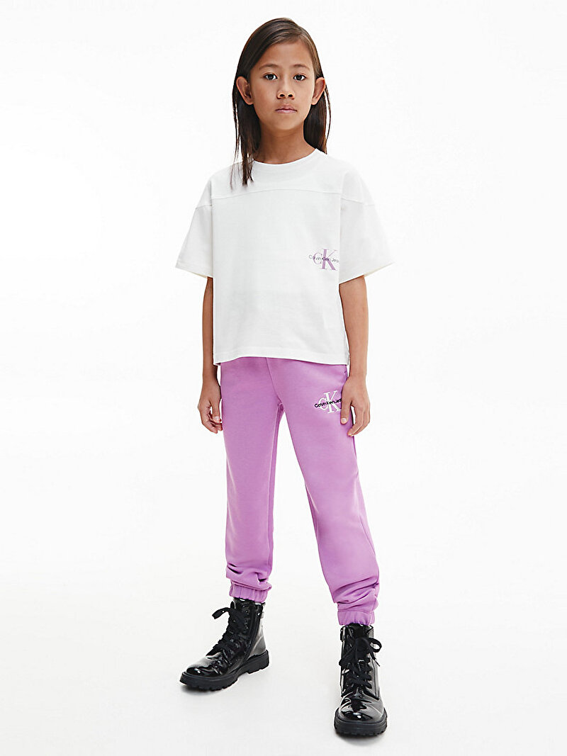 Calvin Klein Mor Renkli Kız Çocuk Relaxed Eşofman Altı