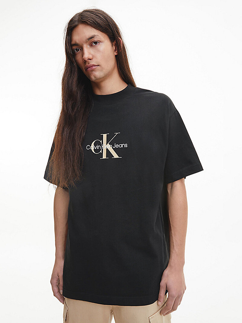 Calvin Klein Siyah Renkli Erkek Oversized Monogram T-shirt