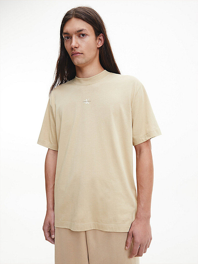 Calvin Klein Kahverengi Renkli Erkek Archival Monologo T-Shirt