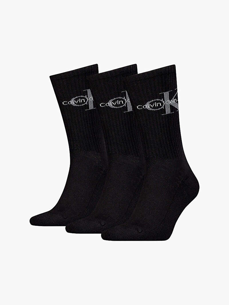 Calvin Klein Siyah Renkli Erkek 3'Lü Çorap