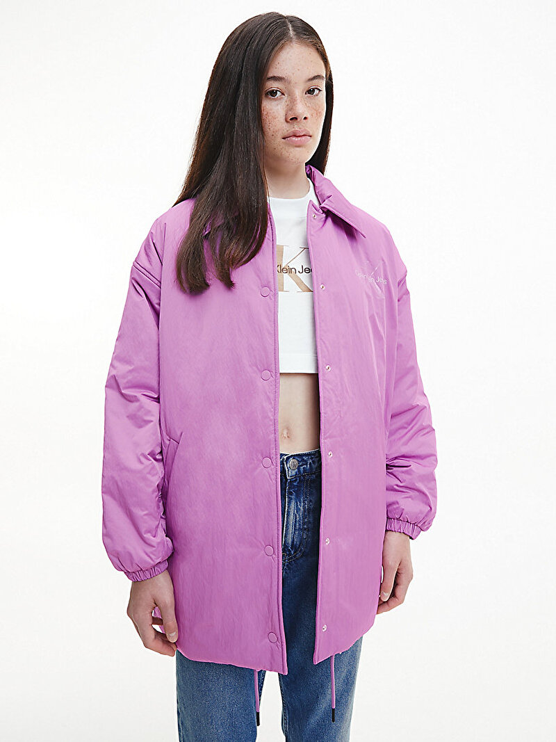 Calvin Klein Mor Renkli Kadın Oversized Padded Mont