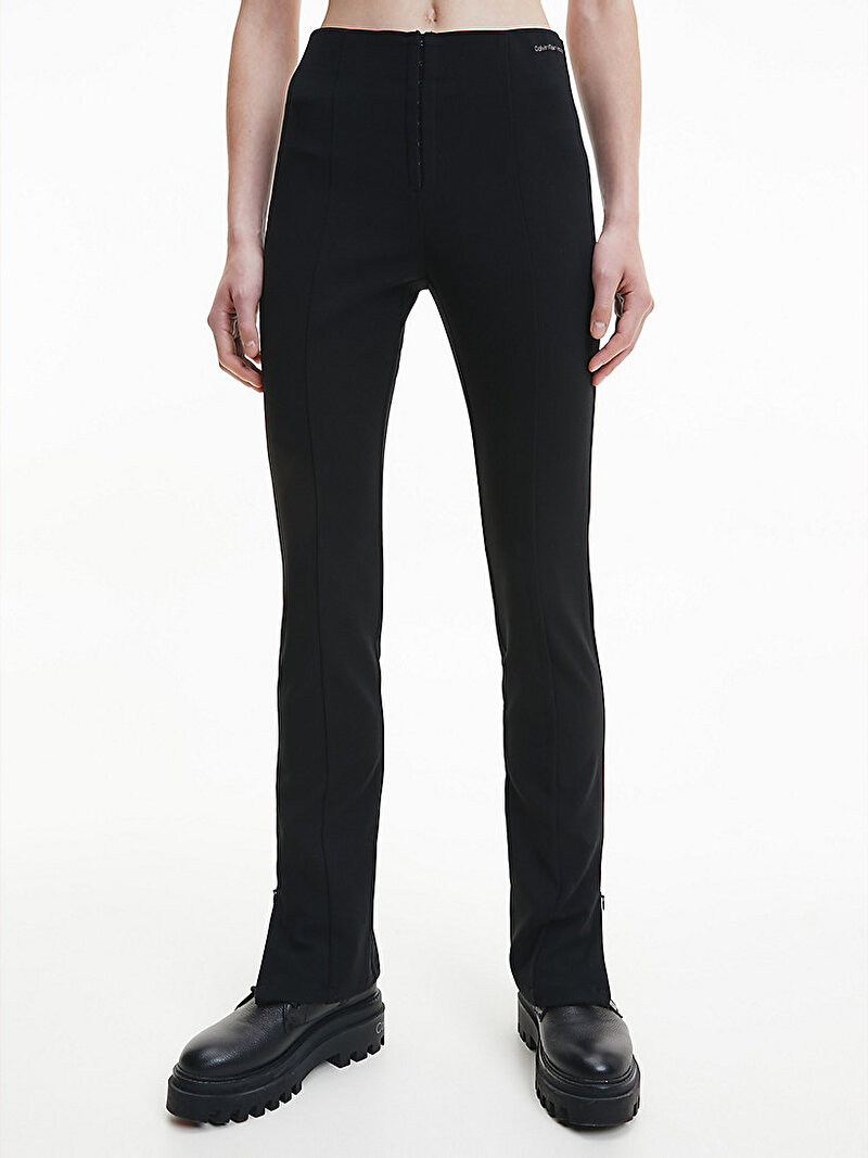 Calvin Klein Siyah Renkli Kadın Slim Fit Yüksek Bel Pantolon