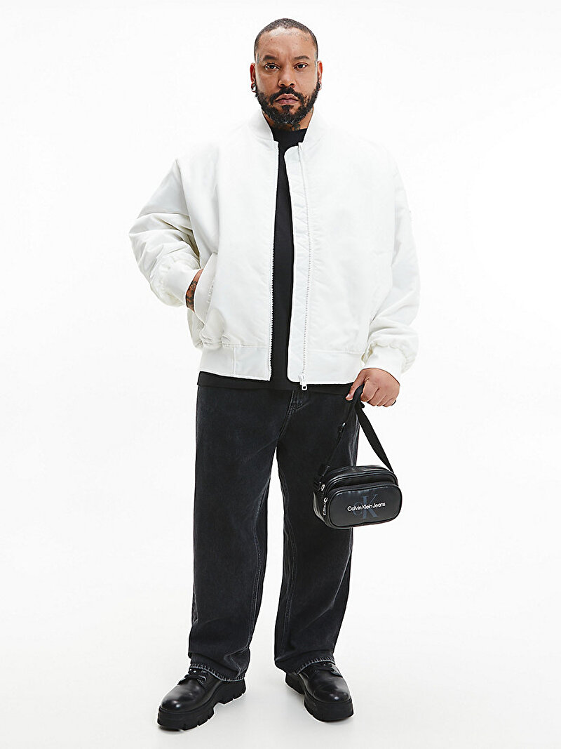 Calvin Klein Beyaz Renkli Erkek Badge Sleeve Ceket