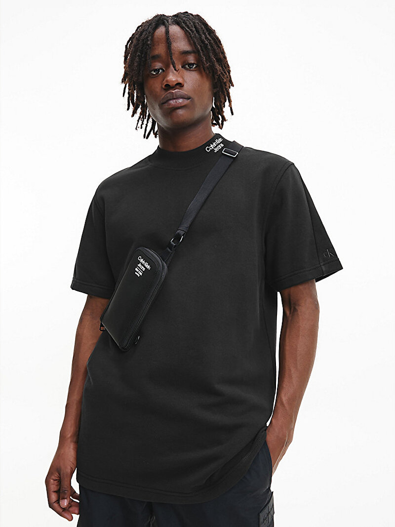Calvin Klein Siyah Renkli Erkek Stacked Logo T-Shirt