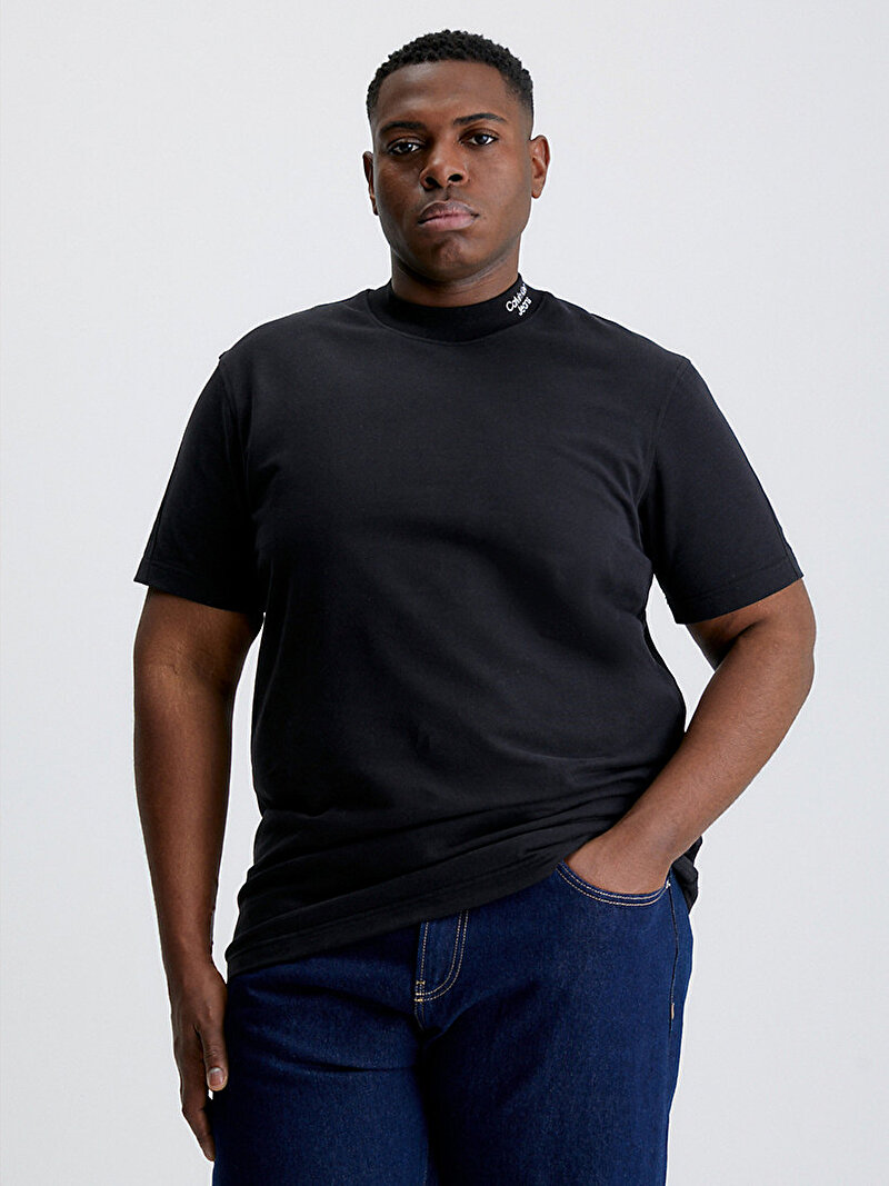 Calvin Klein Siyah Renkli Erkek Stacked Logo T-Shirt