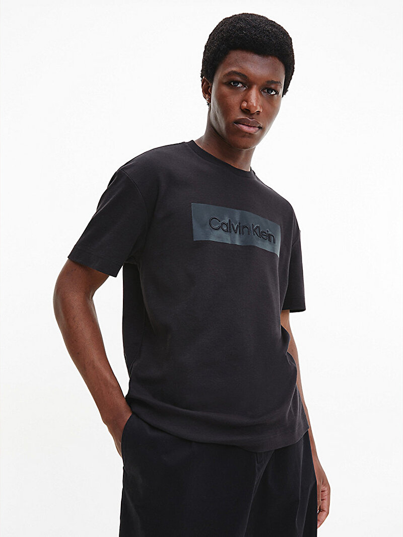 Calvin Klein Siyah Renkli Erkek Embroidered Comfort T-Shirt