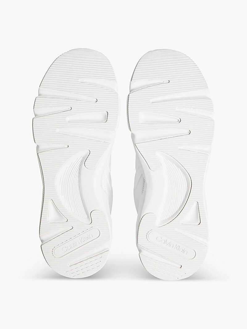 Calvin Klein Beyaz Renkli Erkek Low Top Lace Up Deri Sneaker