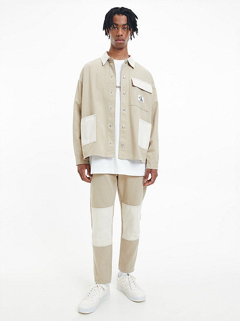 Calvin Klein Kahverengi Renkli Erkek Oversized Utility Gömlek