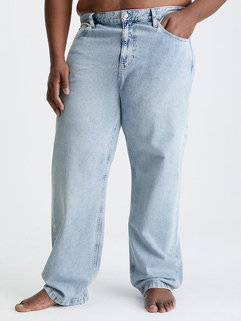 Calvin Klein Mavi Renkli Erkek 90S Straight Jean Pantolon
