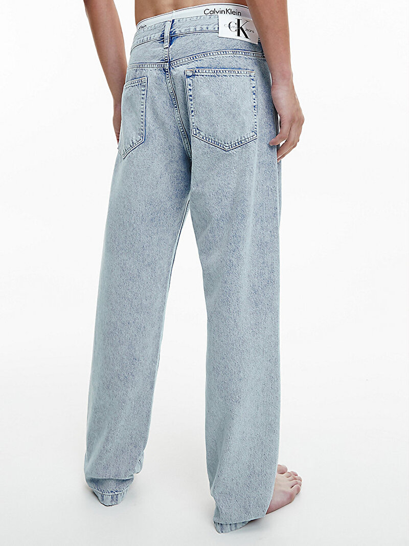 Calvin Klein Mavi Renkli Erkek 90S Straight Jean Pantolon