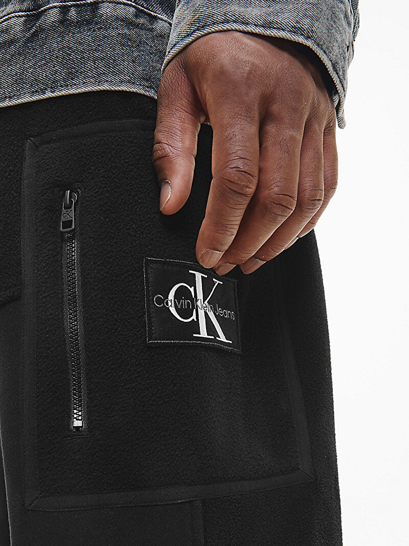 Calvin Klein Siyah Renkli Erkek Fleece Blocking Cargo Pantolon