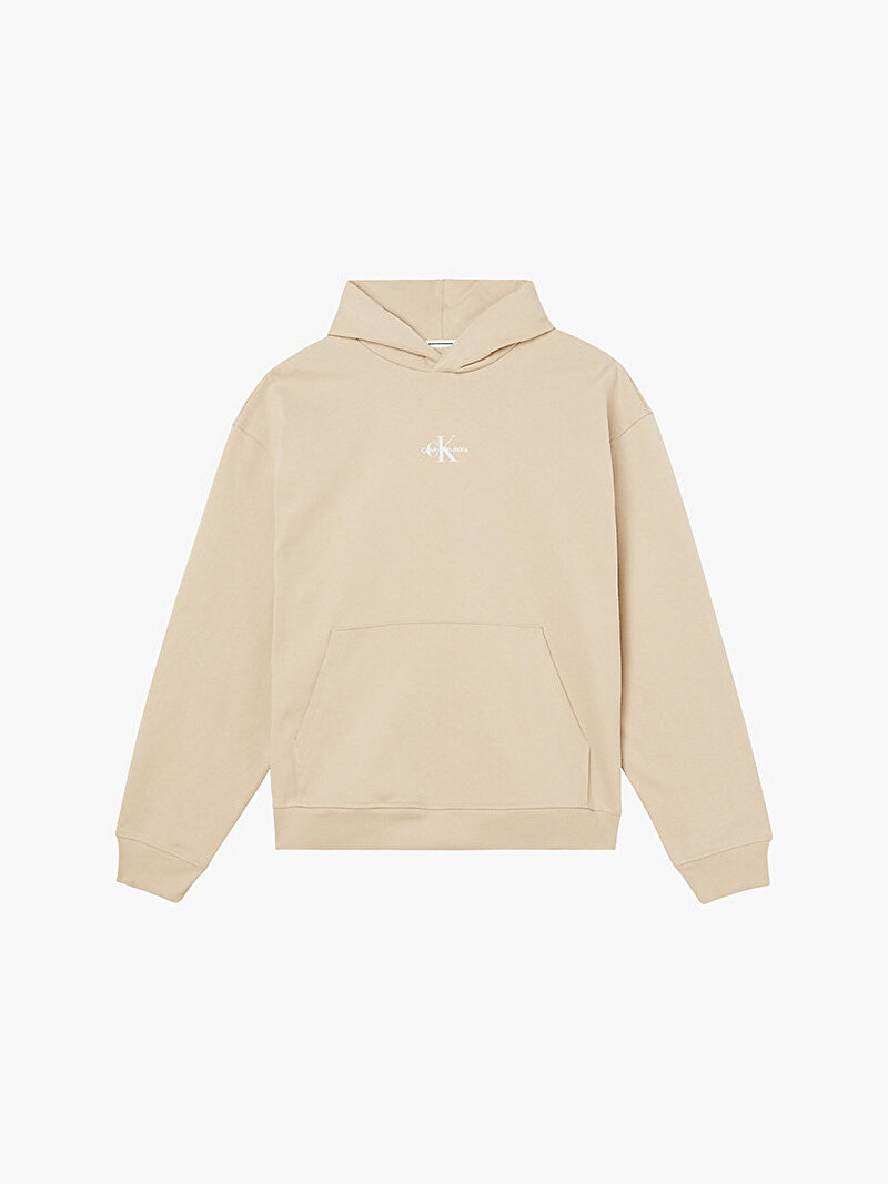 Calvin Klein Kahverengi Renkli Erkek Archival Monologo Hoodie Sweatshirt