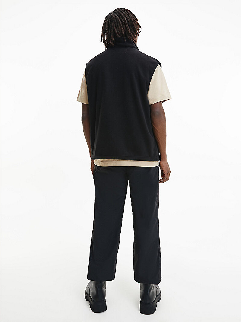 Calvin Klein Siyah Renkli Erkek Fleece Blocking Yelek