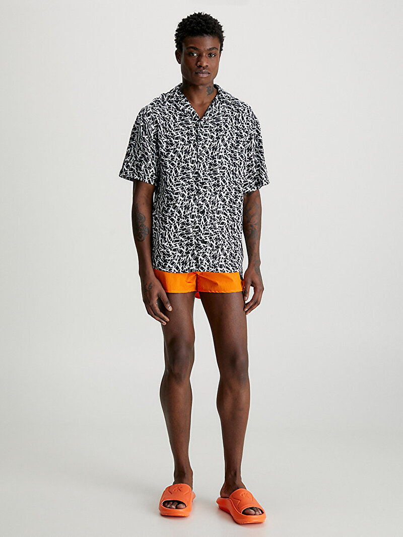 Calvin Klein Siyah Renkli Erkek Resort Print Gömlek