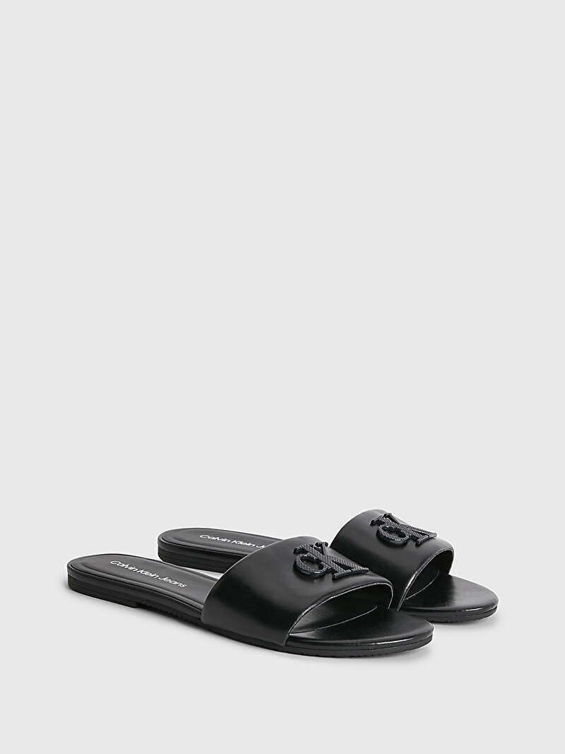 Calvin Klein Siyah Renkli Kadın Flat Sandal Slide Terlik