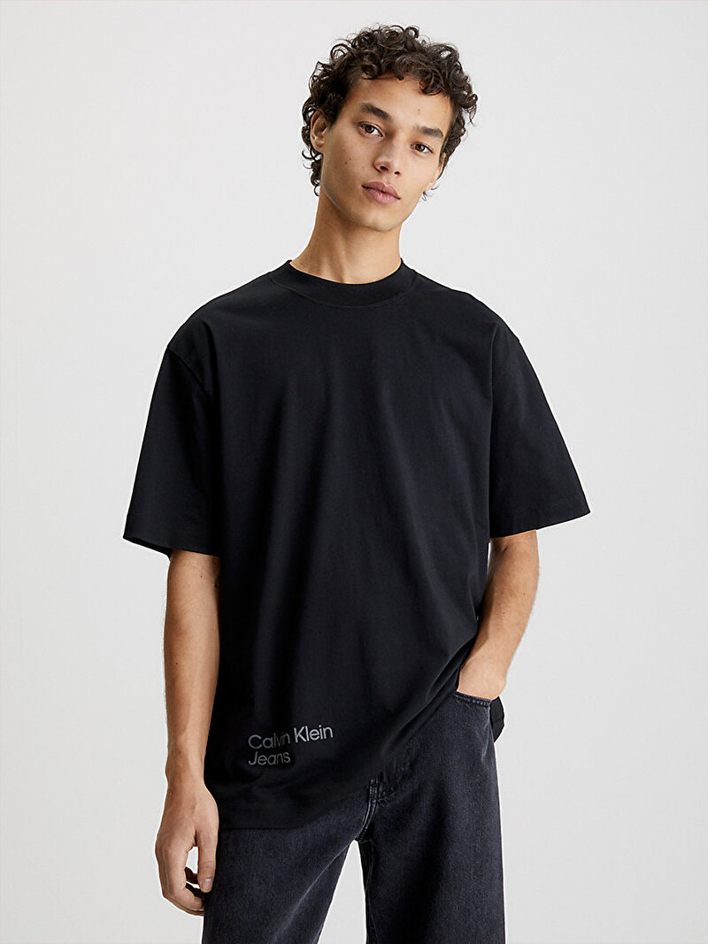 Calvin Klein Siyah Renkli Erkek Blurred Colored T-Shirt