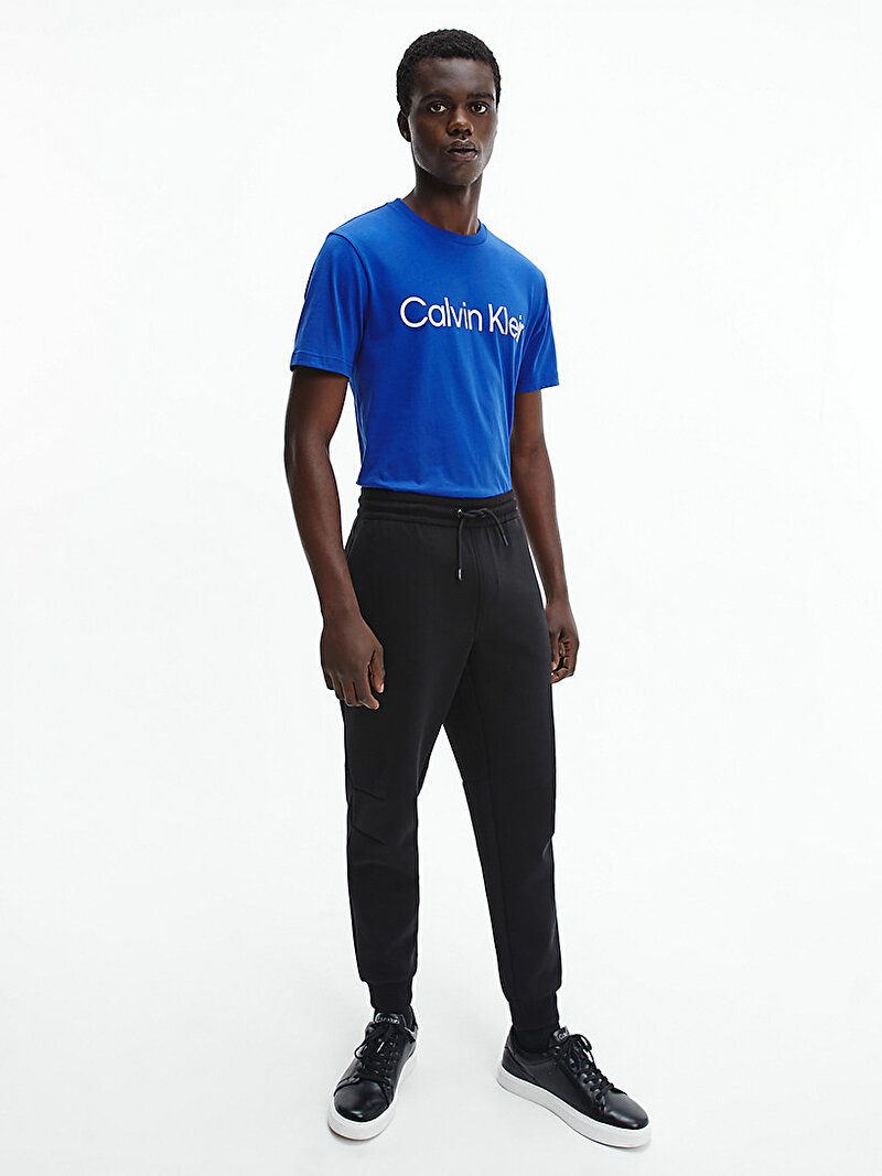 Calvin Klein Mavi Renkli Erkek Cotton Front Logo T-Shirt