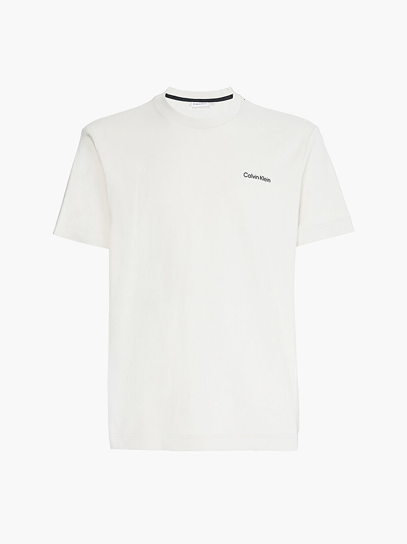 Calvin Klein Bej Renkli Erkek Micro Logo Interlock T-Shirt