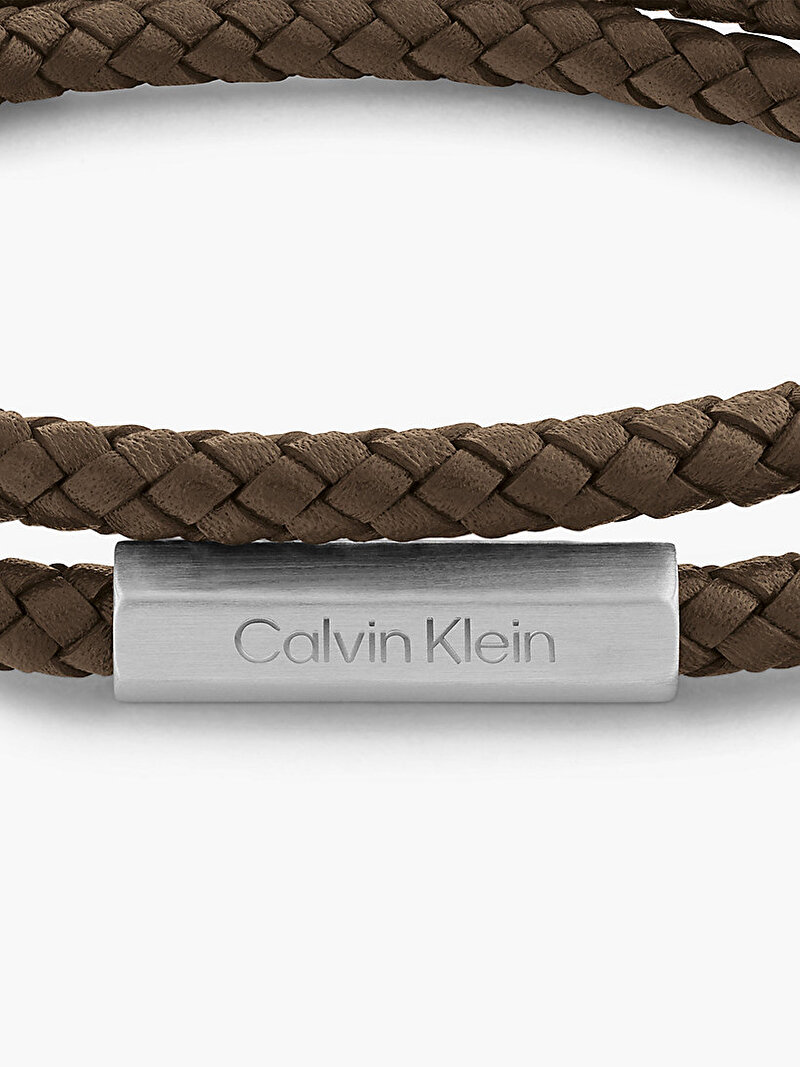 Calvin Klein Kahverengi Renkli Erkek Latch Bileklik