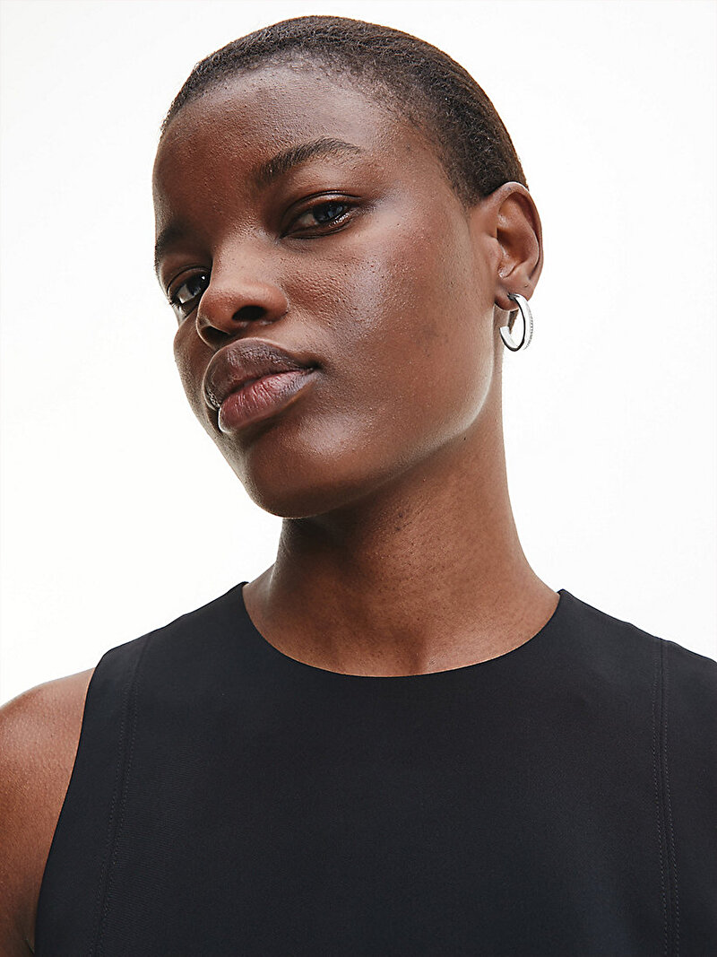 Calvin Klein Gümüş Renkli Kadın Minimal Linear Küpe