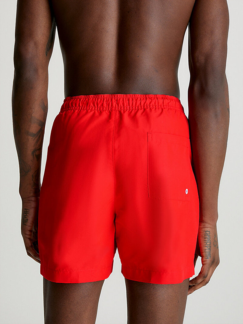 Calvin Klein Kırmızı Renkli Erkek Medium Drawstring Deniz Şortu