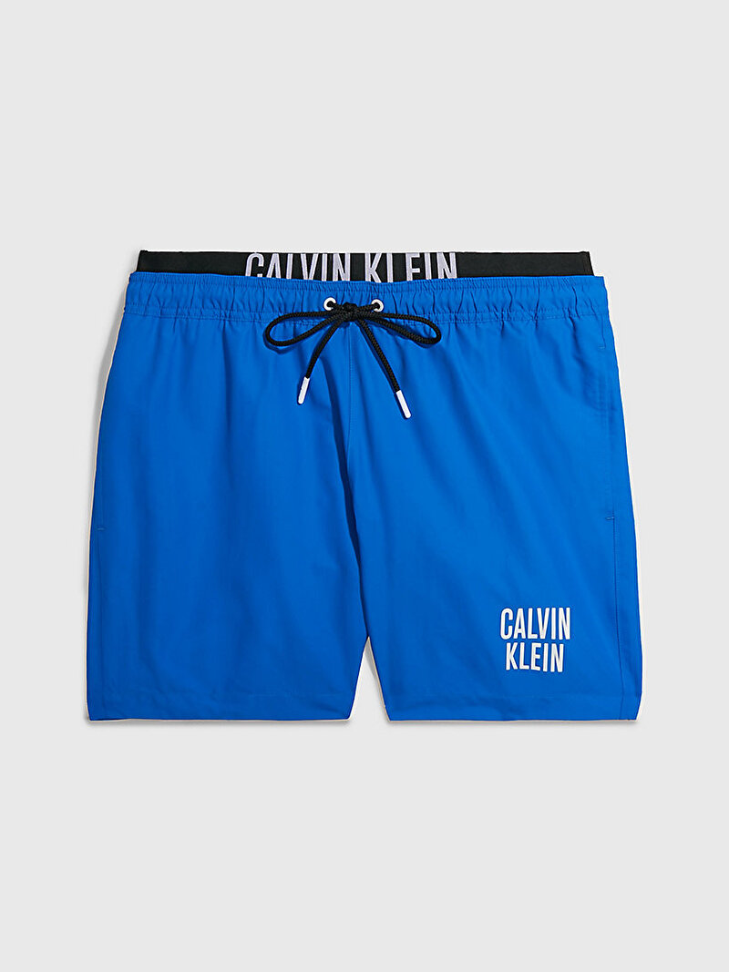 Calvin Klein Mavi Renkli Erkek Medium Double Waist Deniz Şortu