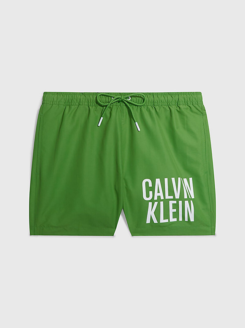 Calvin Klein Yeşil Renkli Erkek Medium Drawstring Deniz Şortu