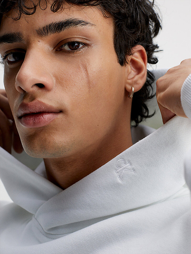 Calvin Klein Beyaz Renkli Erkek Motion Floral Graphic Sweatshirt