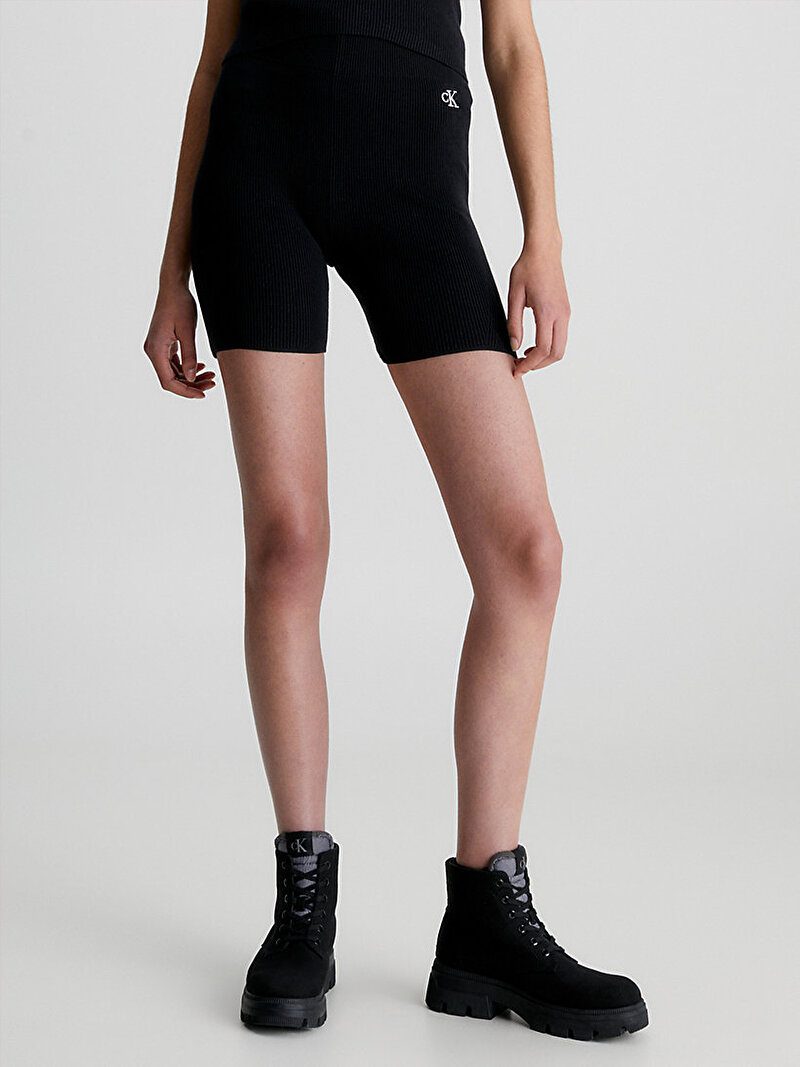 Calvin Klein Siyah Renkli Kadın Knitted Cycling Şort