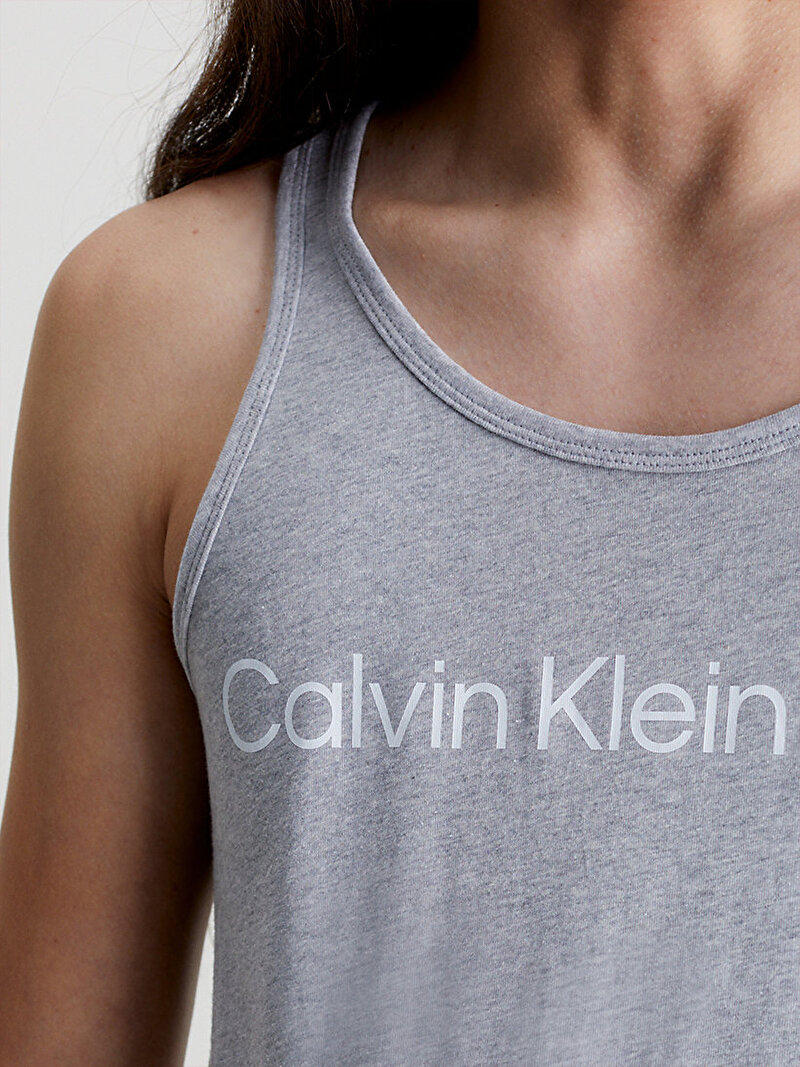 Calvin Klein Gri Renkli Erkek Institutional Logo Tank Top
