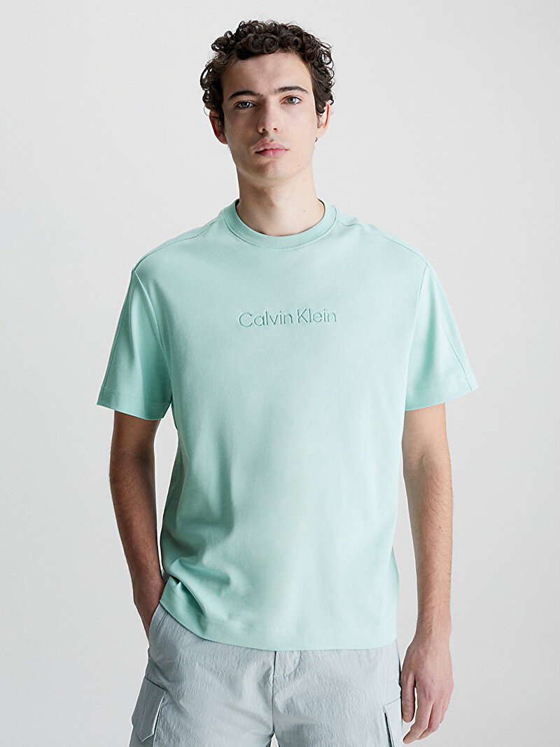 Erkek Comfort Debossed Logo T-Shirt