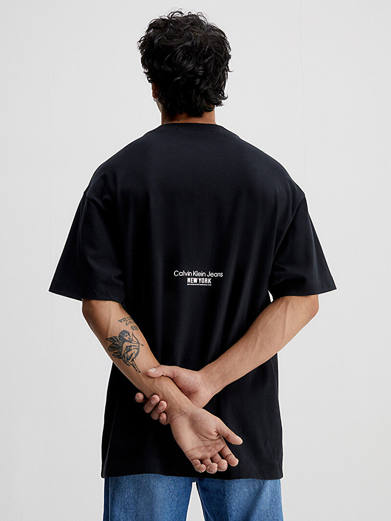 Calvin Klein Siyah Renkli Erkek Motion Floral Graphic T-Shirt