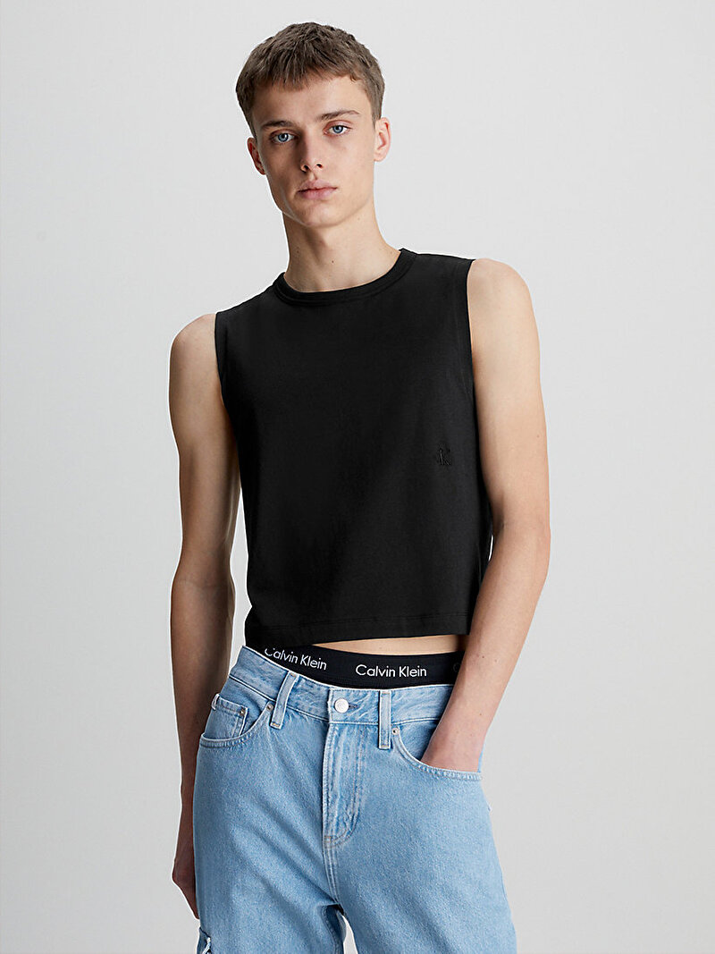 Calvin Klein Siyah Renkli Erkek Muscle T-Shirt - Y2K