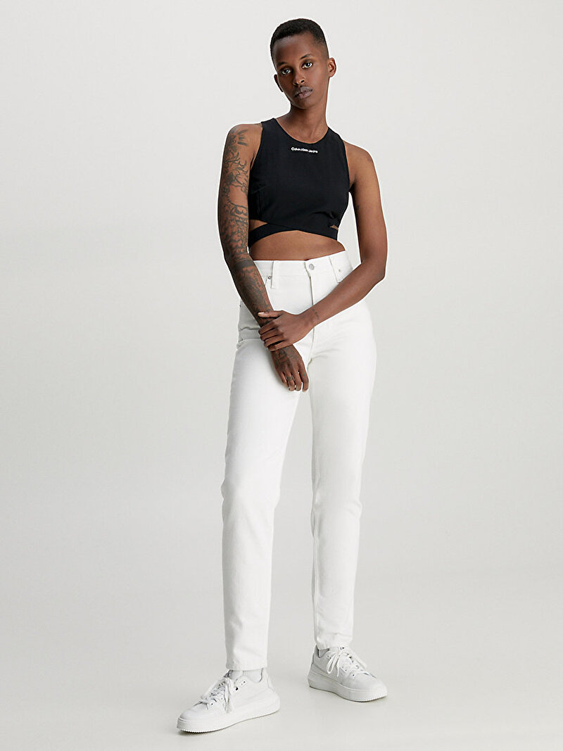 Calvin Klein Siyah Renkli Kadın Cut Out Back Zip Top