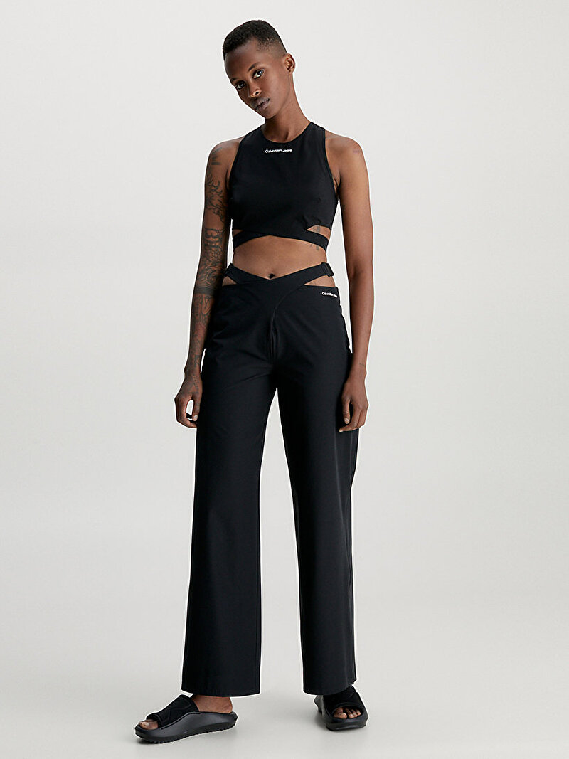 Calvin Klein Siyah Renkli Kadın Cut Out Pantolon