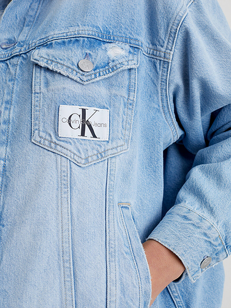 Calvin Klein Mavi Renkli Kadın Dad Denim Ceket