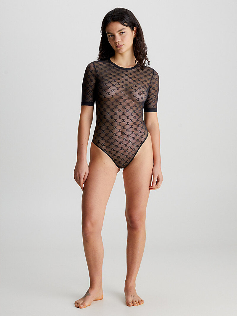 Calvin Klein Siyah Renkli Kadın Logolu Body