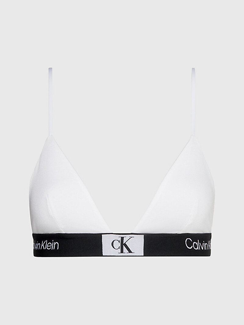Calvin Klein Beyaz Renkli Kadın Unlined Üçgen Bralet