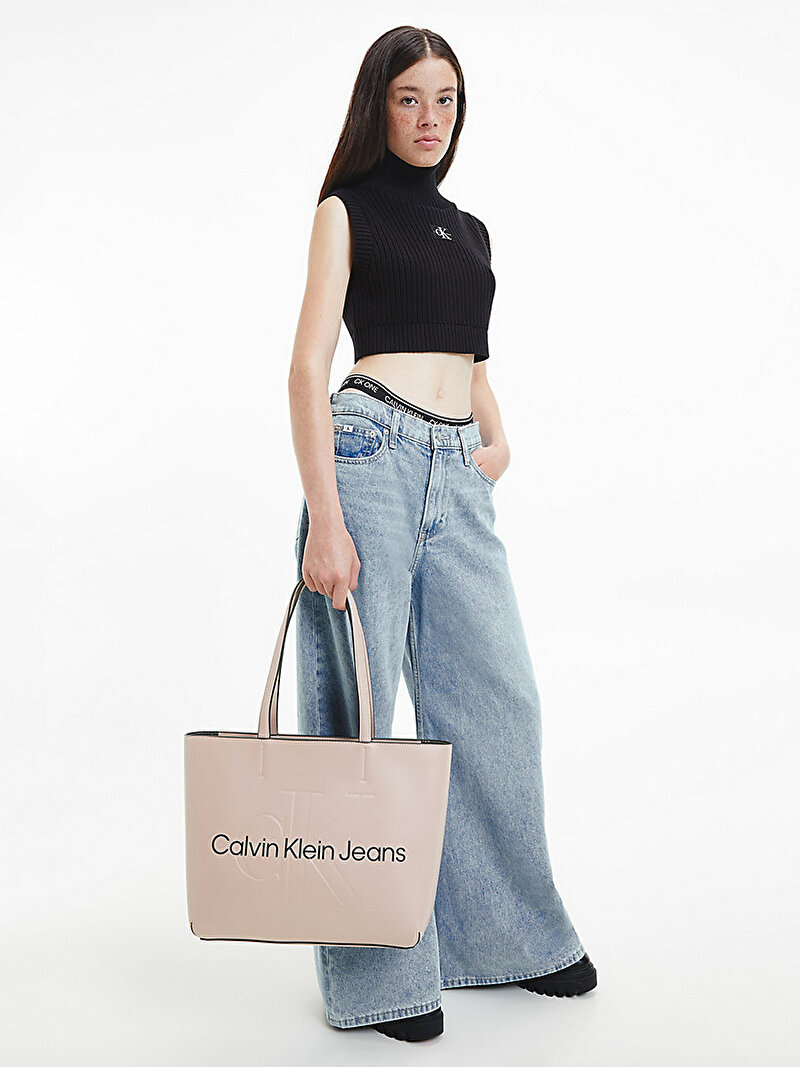 Calvin Klein Pembe Renkli Kadın Sculpted Shopper Çanta