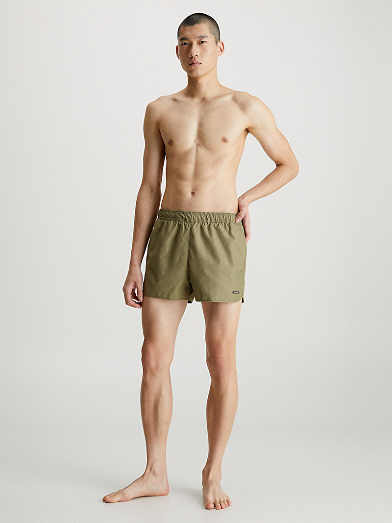 Calvin Klein Yeşil Renkli Erkek Short Runner Deniz Şortu