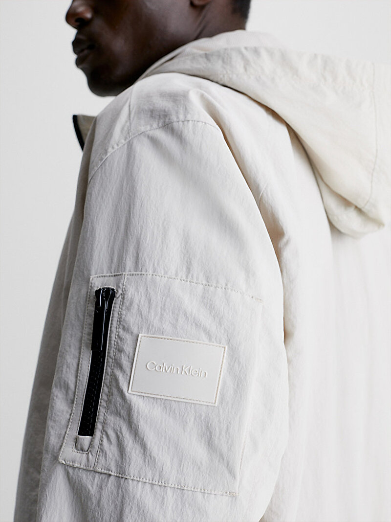 Calvin Klein Bej Renkli Erkek Matt Crinkle Ceket