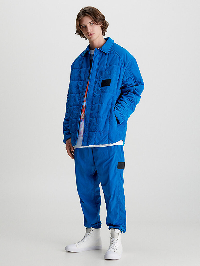 Calvin Klein Mavi Renkli Erkek Quilted Padded Ceket