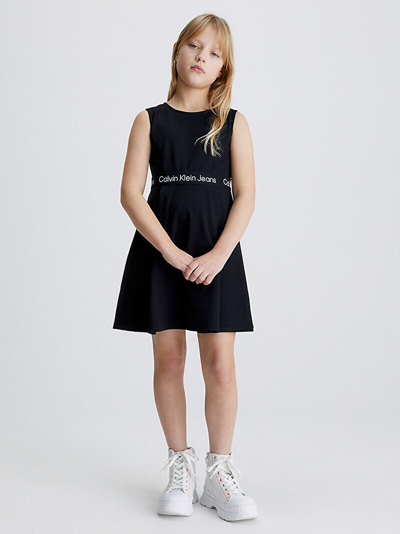 Kız Çocuk Logo Tape Elbise